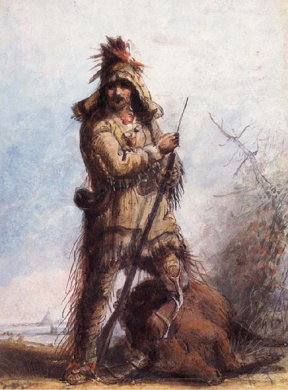 Miller, Alfred Jacob Louis-Rocky Mountain Trapper oil painting image